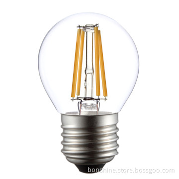 G45 2400k 350lm led filament bulb 3.5w warm white CRI>93 omni 360